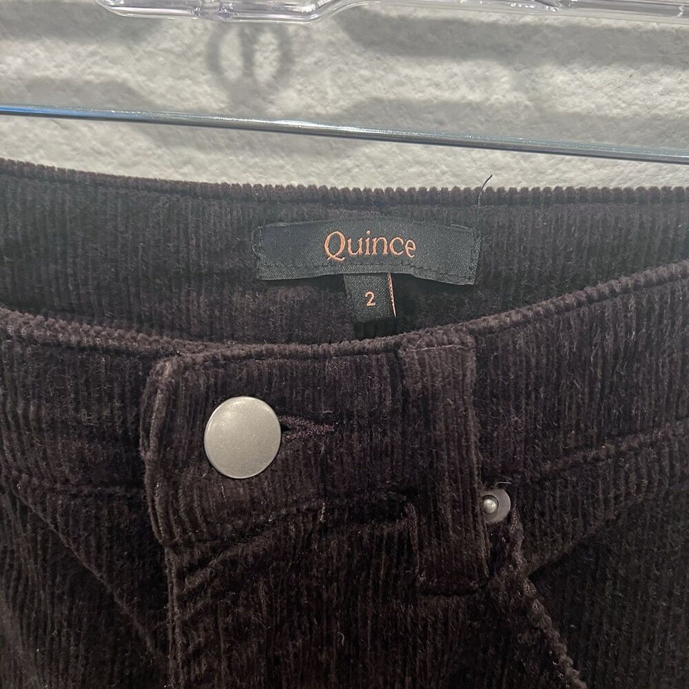 Quince Women’s Organic Stretch Corduroy Straight Leg Pants 2 Preppy Academia - Picture 4 of 10